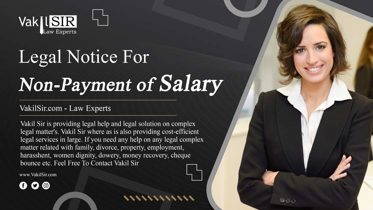 Legal Notice for Non-payment of Salary in Saket Court, Delhi
